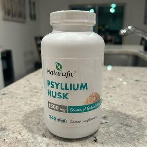 Naturafic Psyllium Husk Capsules 1500mg –NEW Sealed– 240 Count Fiber Supplement